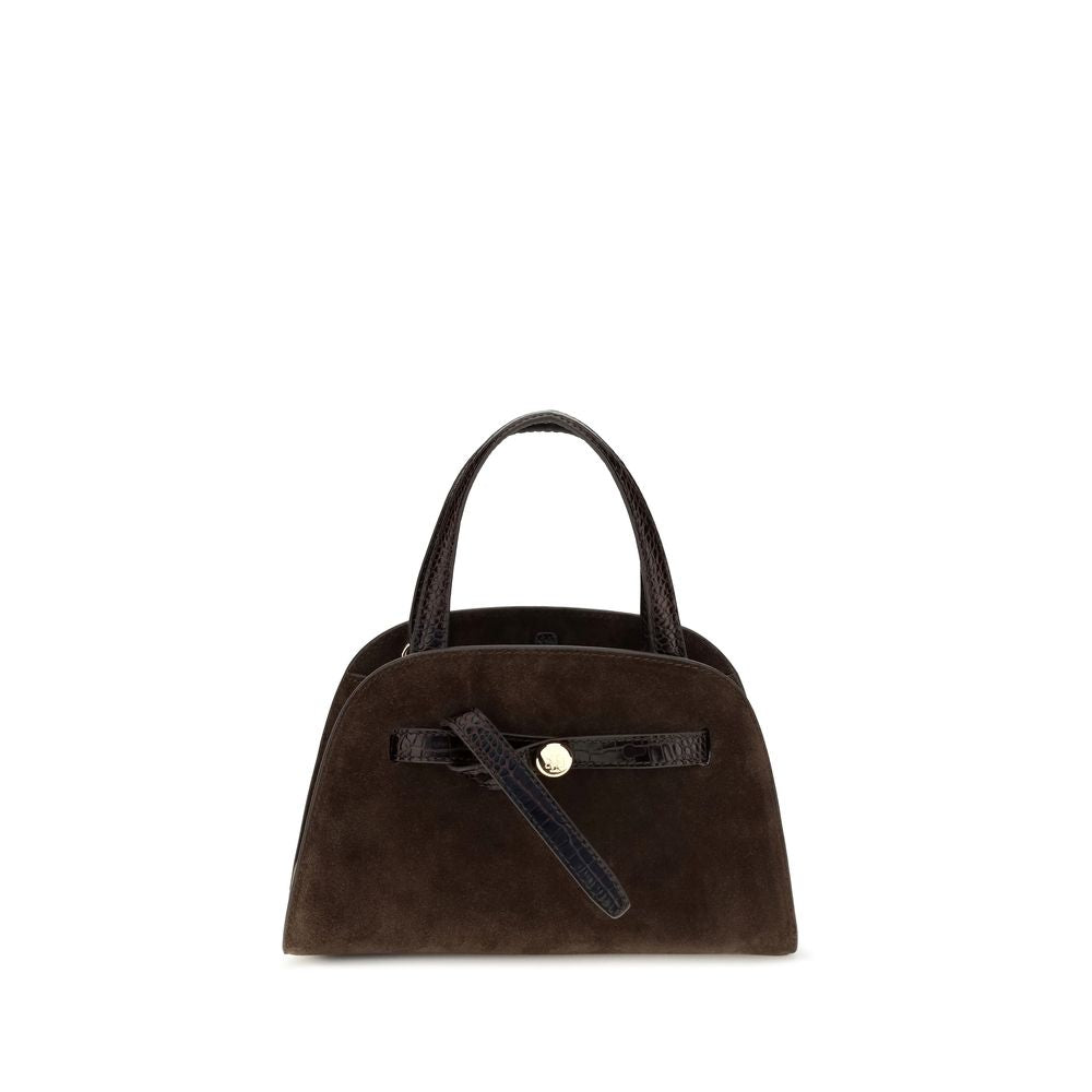 Brown Suede Leather Shoulder Bag Tory Burch