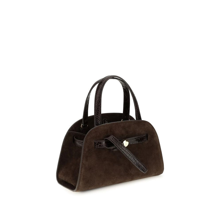 Brown Suede Leather Shoulder Bag Tory Burch