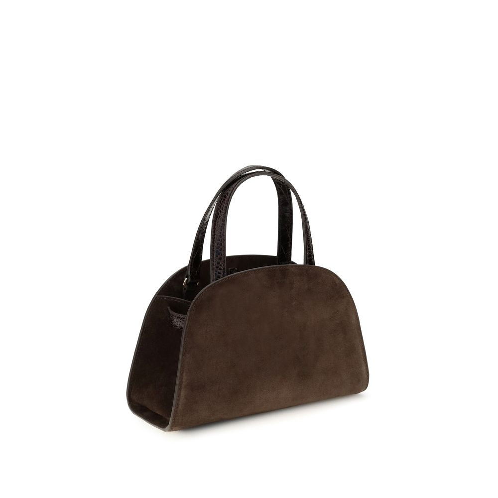 Brown Suede Leather Shoulder Bag Tory Burch