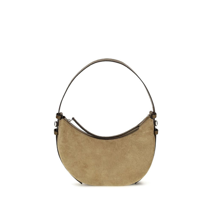 Beige Suede Leather Shoulder Bag Tory Burch