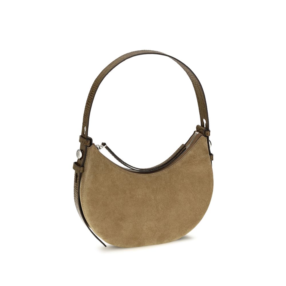 Beige Suede Leather Shoulder Bag Tory Burch