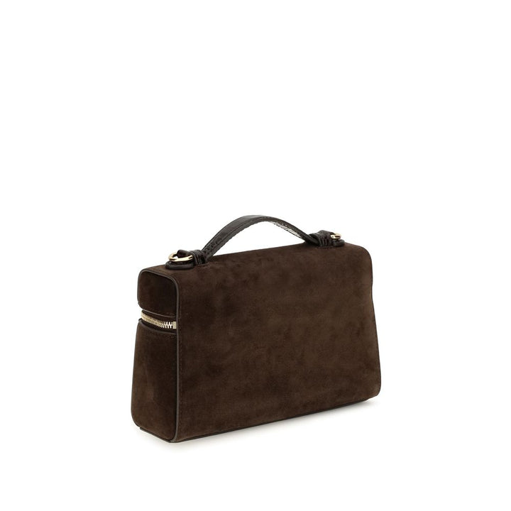 Brown Suede Leather Shoulder Bag Tory Burch