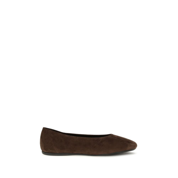 Brown Calf Leather Bos Taurus Ballet Flats Prada