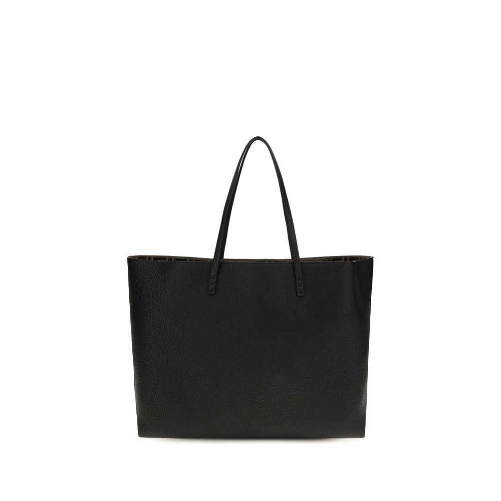 Black Calf Leather Bos Taurus Shoulder Bag Fendi