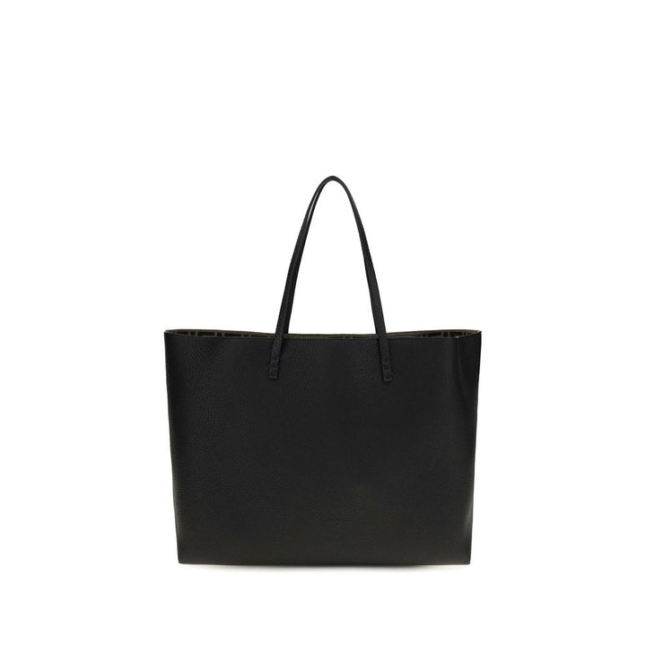 Black Calf Leather Bos Taurus Shoulder Bag Fendi