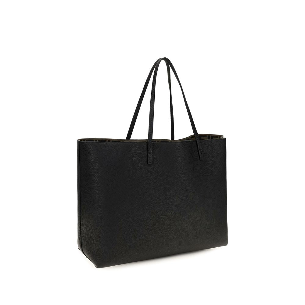 Black Calf Leather Bos Taurus Shoulder Bag Fendi