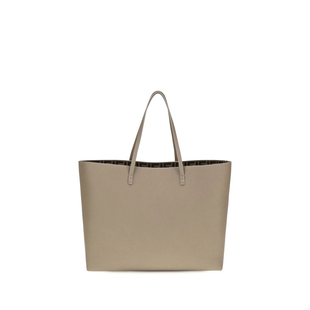 Beige Calf Leather Bos Taurus Shoulder Bag Fendi