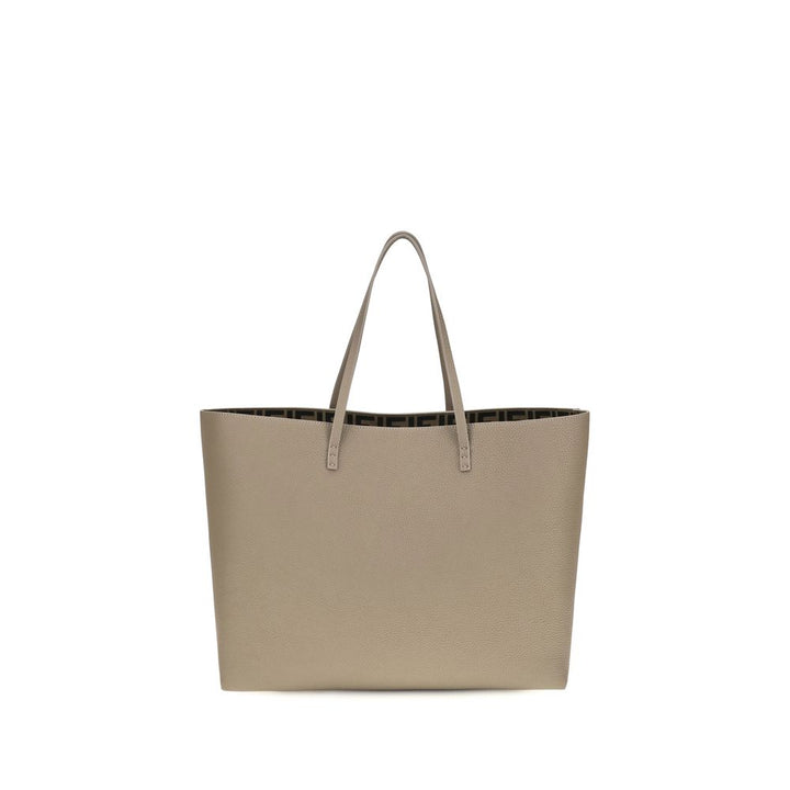 Beige Calf Leather Bos Taurus Shoulder Bag Fendi
