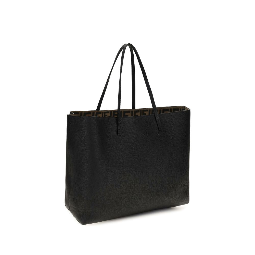 Black Calf Leather Bos Taurus Shoulder Bag Fendi