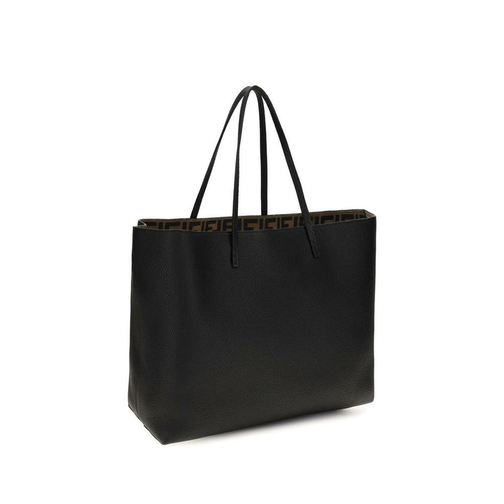 Black Calf Leather Bos Taurus Shoulder Bag Fendi