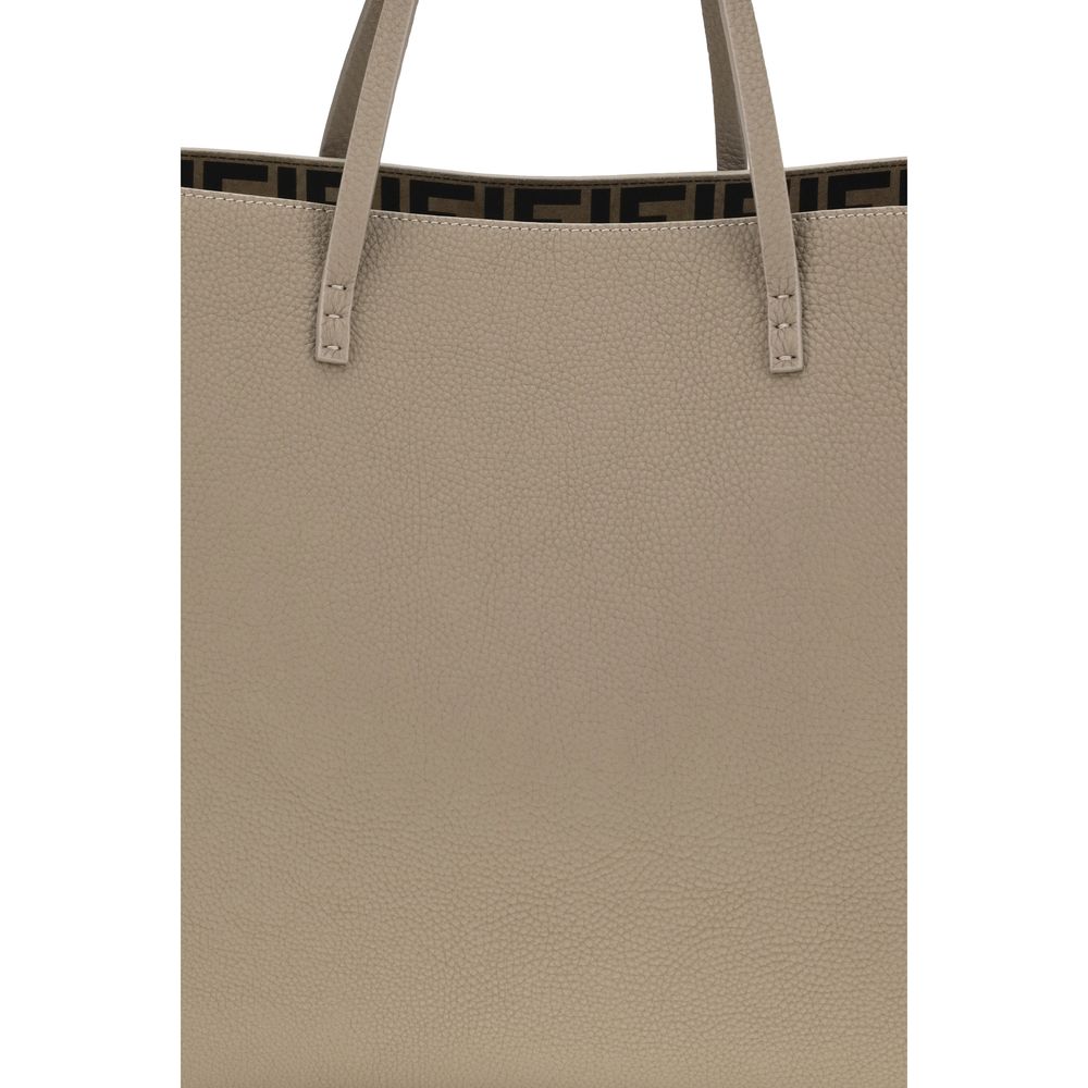 Beige Calf Leather Bos Taurus Shoulder Bag Fendi