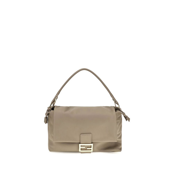 Beige Calf Leather Bos Taurus Shoulder Bag Fendi
