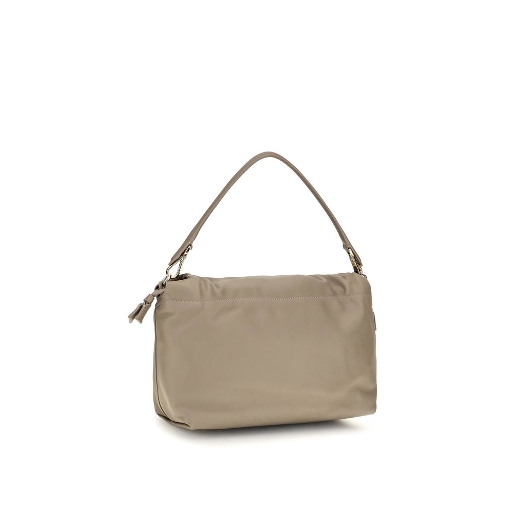 Beige Calf Leather Bos Taurus Shoulder Bag Fendi