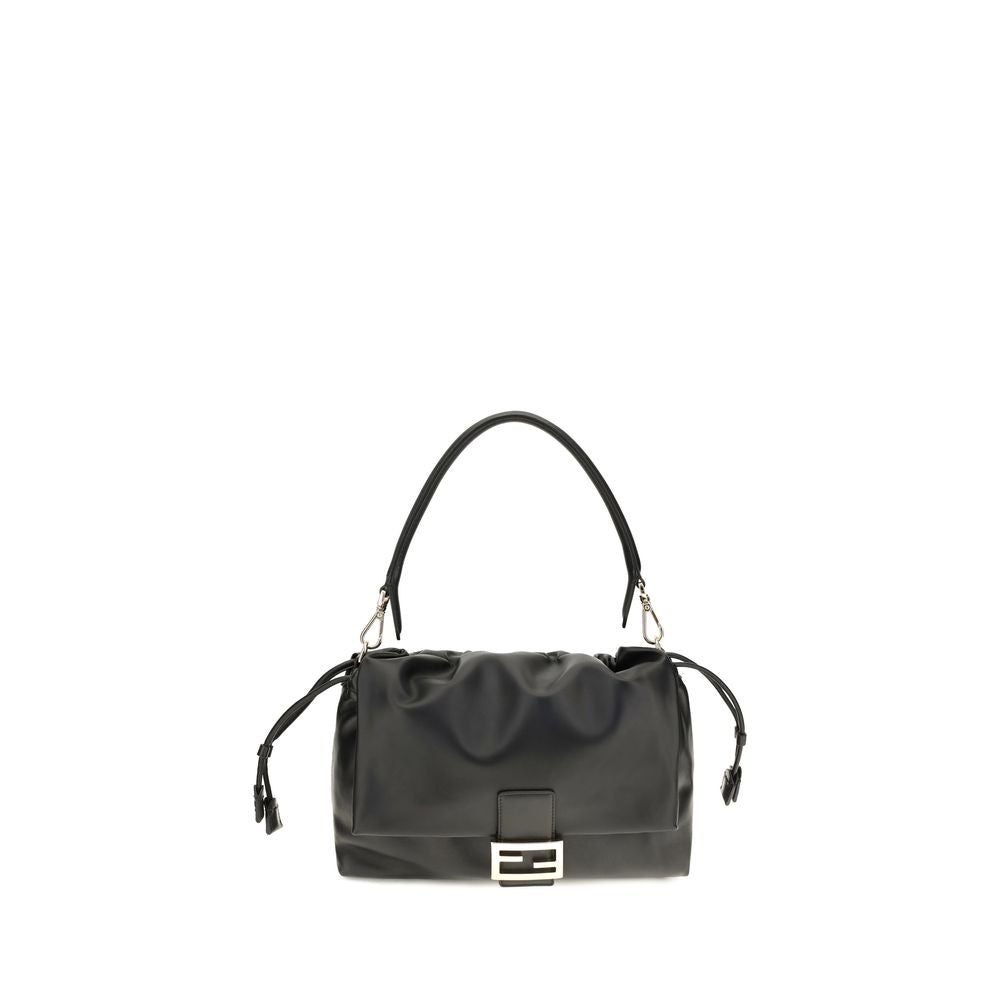 Black Calf Leather Bos Taurus Shoulder Bag Fendi