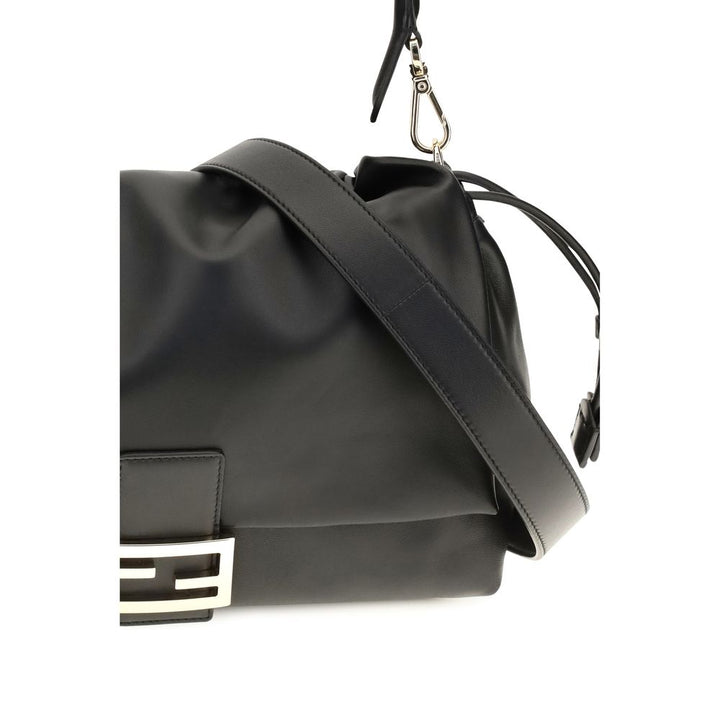 Black Calf Leather Bos Taurus Shoulder Bag Fendi
