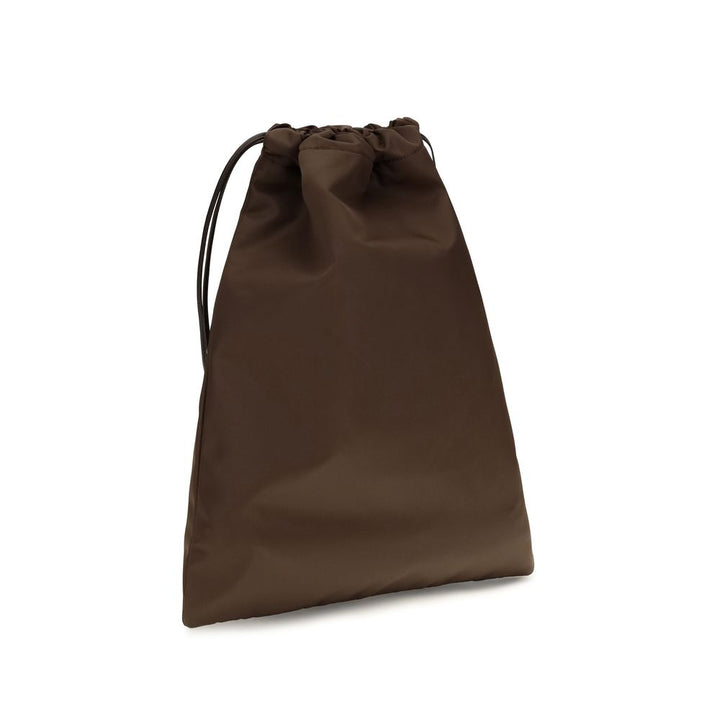 Brown Polyamide Clutch Bag Prada
