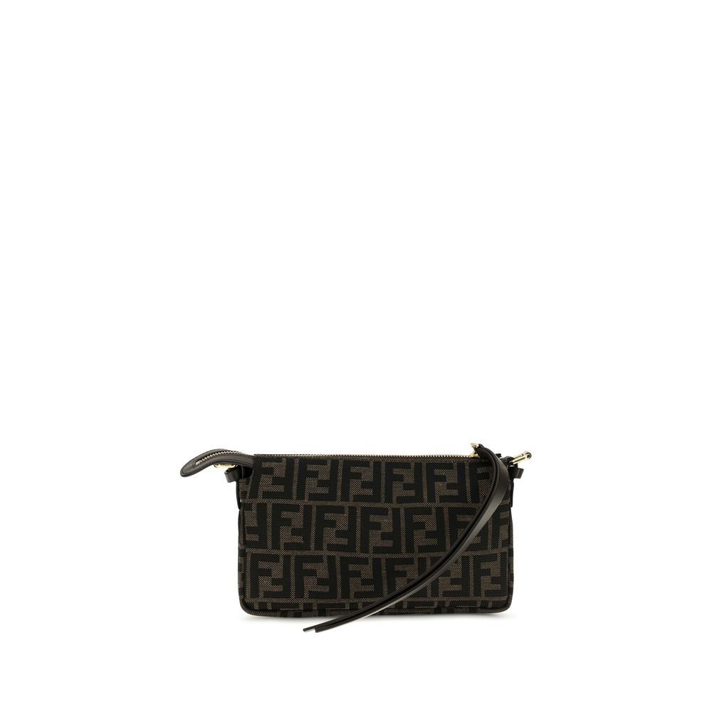 Brown Polyester Shoulder Bag Fendi
