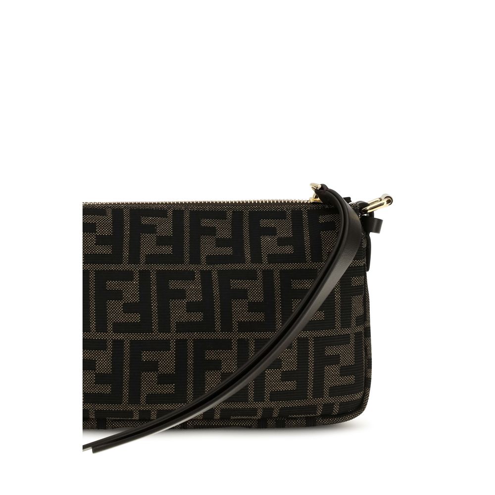 Brown Polyester Shoulder Bag Fendi