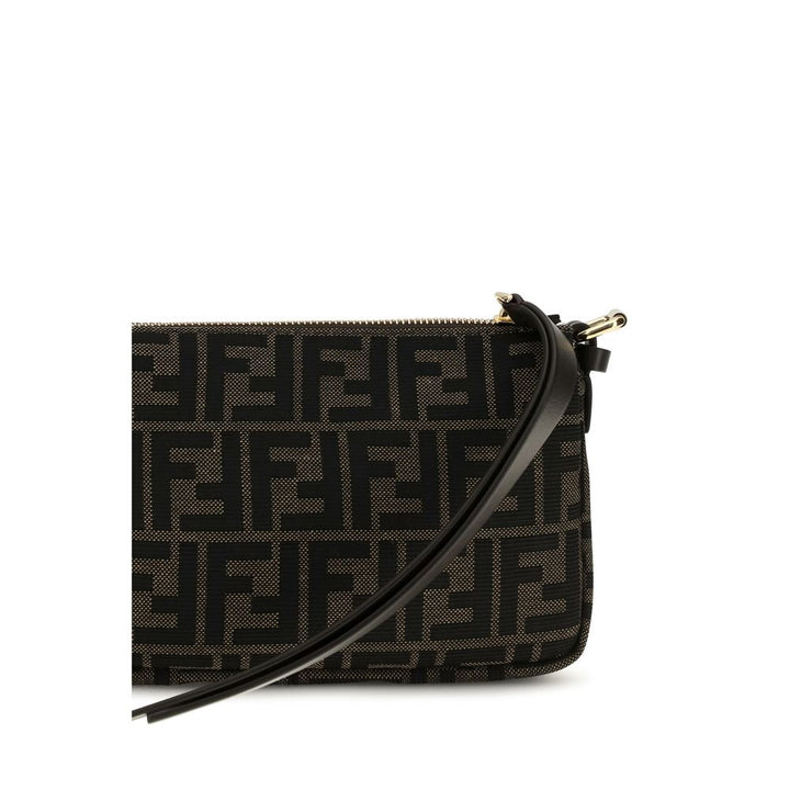 Brown Polyester Shoulder Bag Fendi