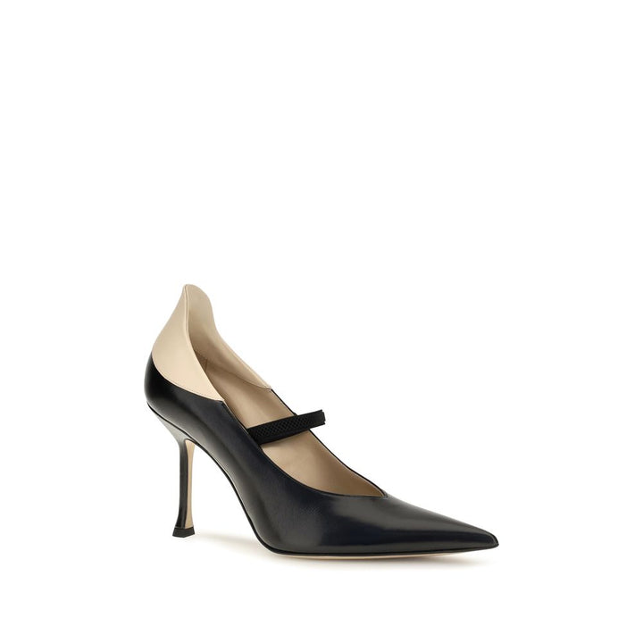 Black Calf Leather Bos Taurus High Heel Pumps Fendi