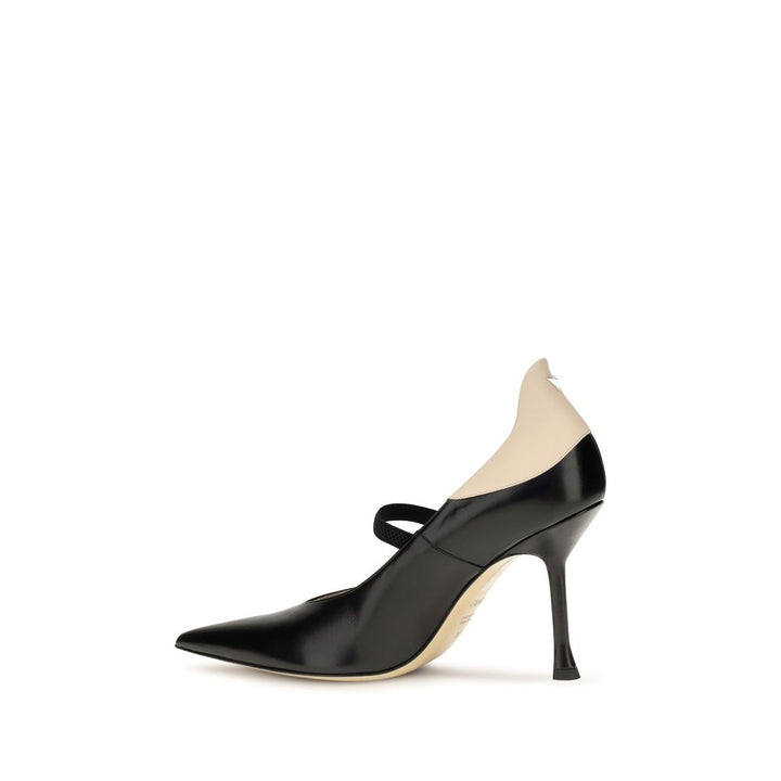 Black Calf Leather Bos Taurus High Heel Pumps Fendi