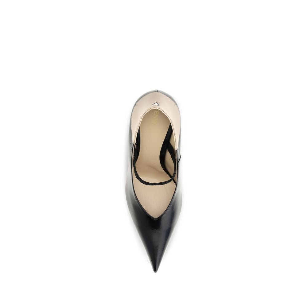 Black Calf Leather Bos Taurus High Heel Pumps Fendi