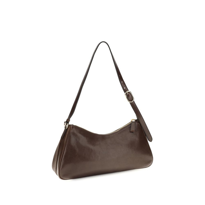 Brown Calf Leather Bos Taurus Shoulder Bag Prada