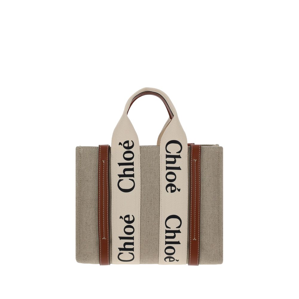 Brown Linen Handbag Chloé