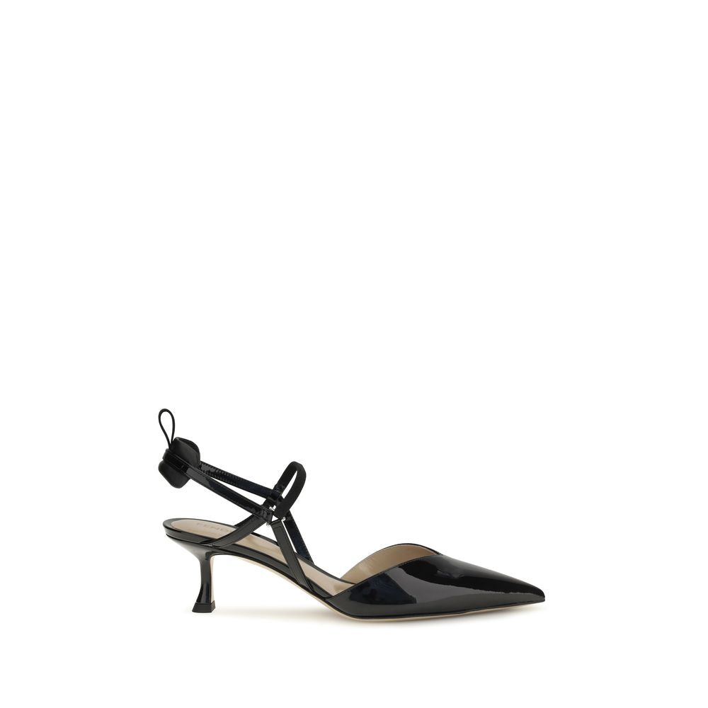 Black Calf Leather Bos Taurus High Heel Pumps Fendi