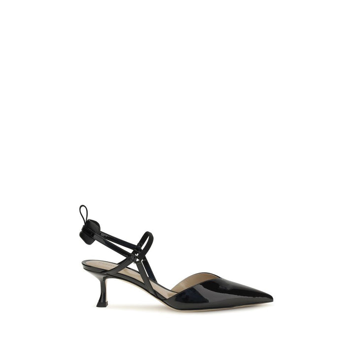 Black Calf Leather Bos Taurus High Heel Pumps Fendi