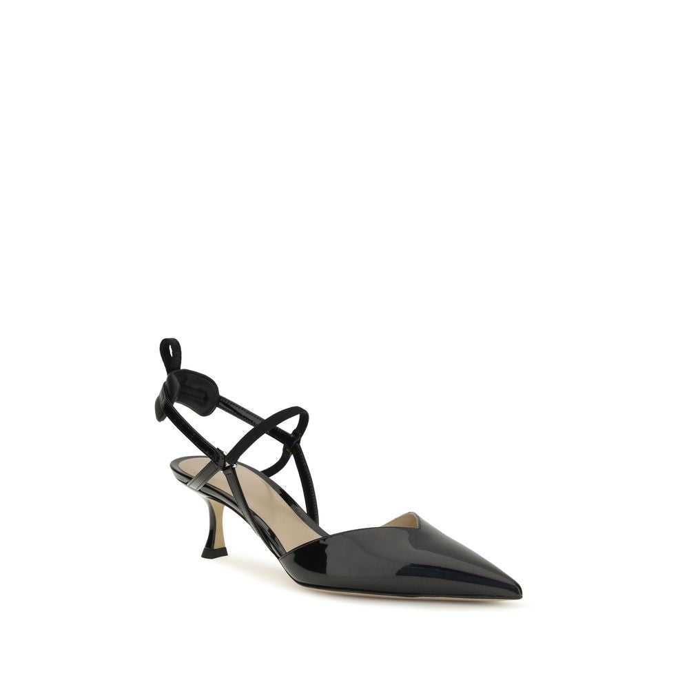 Black Calf Leather Bos Taurus High Heel Pumps Fendi