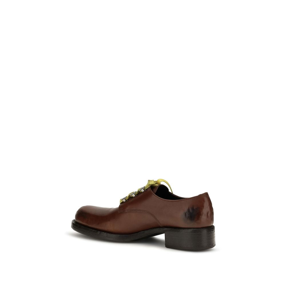 Brown Calf Leather Bos Taurus Slip-On Loafers Prada