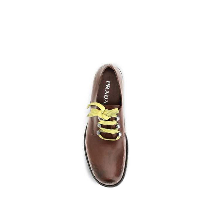 Brown Calf Leather Bos Taurus Slip-On Loafers Prada