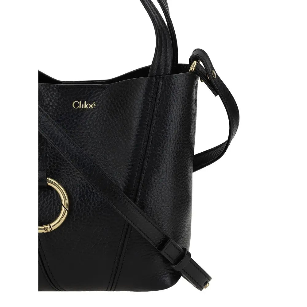 Black Calf Leather Bos Taurus Shoulder Bag Chloé