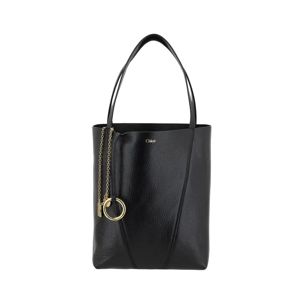 Black Calf Leather Bos Taurus Shoulder Bag Chloé