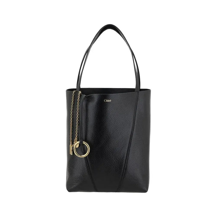 Black Calf Leather Bos Taurus Shoulder Bag Chloé