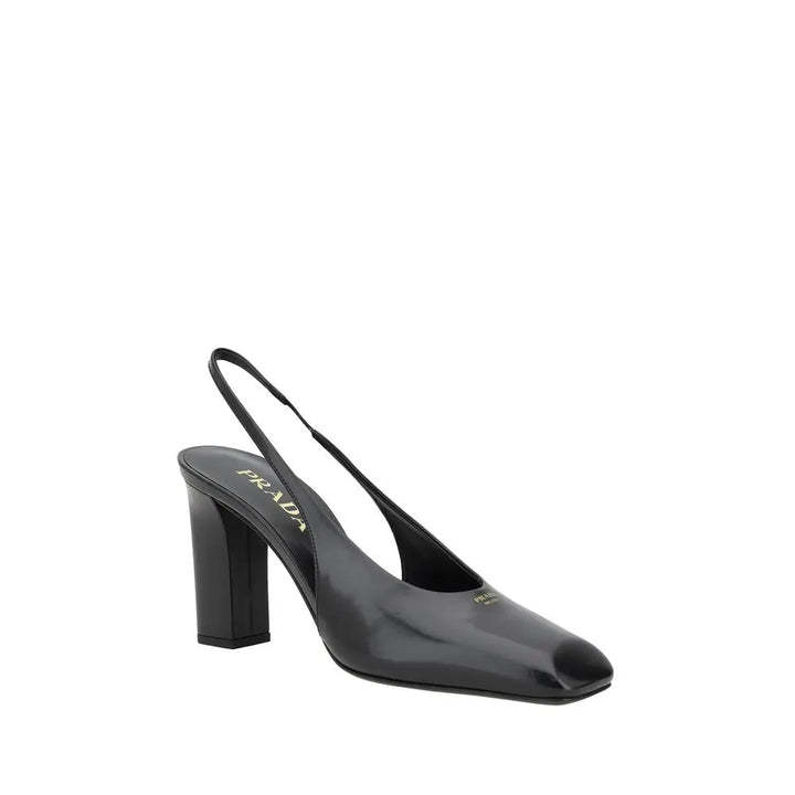 Black Calf Leather Pumps Prada