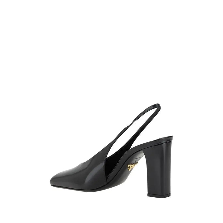 Black Calf Leather Pumps Prada
