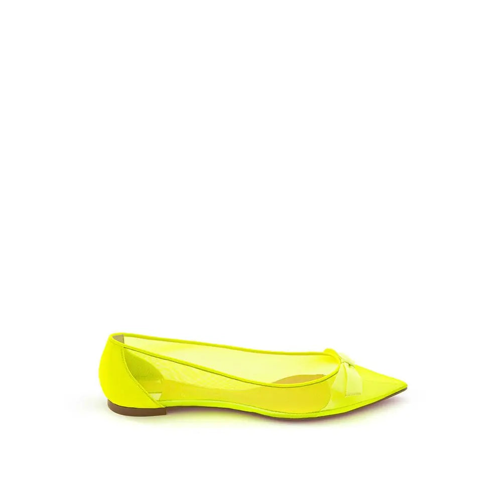 Yellow Mesh Ballet Flats Christian Louboutin