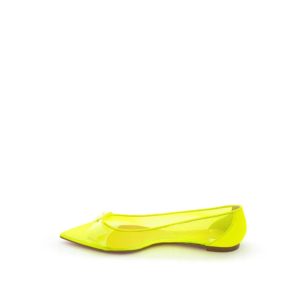 Yellow Mesh Ballet Flats Christian Louboutin