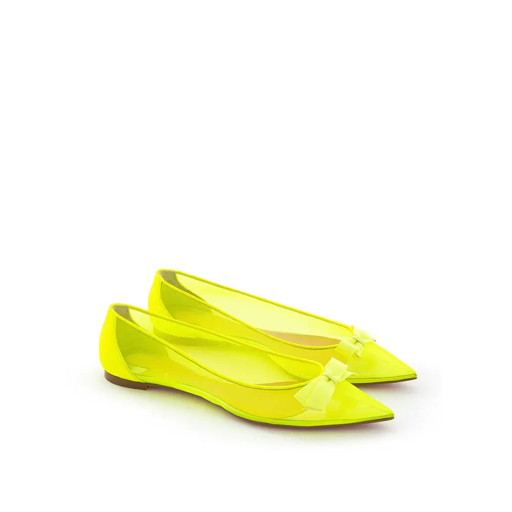 Yellow Mesh Ballet Flats Christian Louboutin