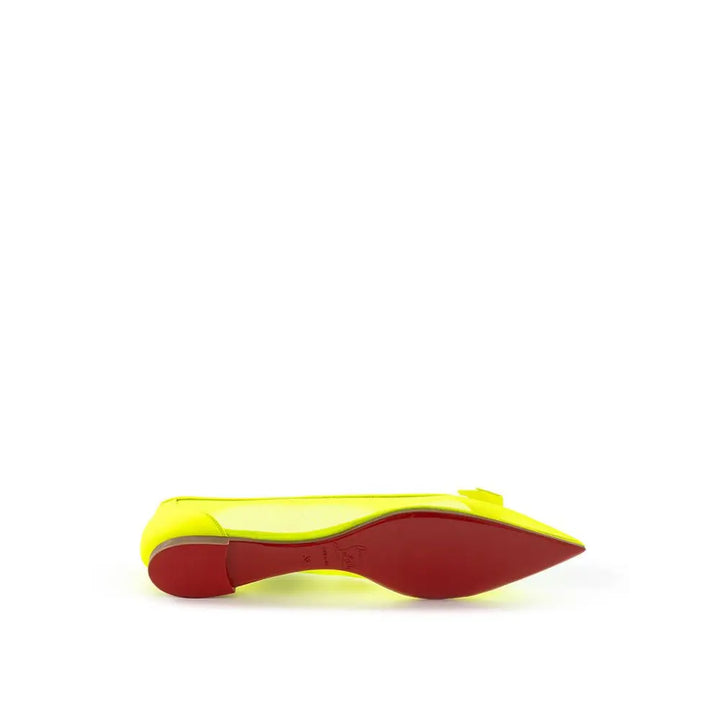 Yellow Mesh Ballet Flats Christian Louboutin