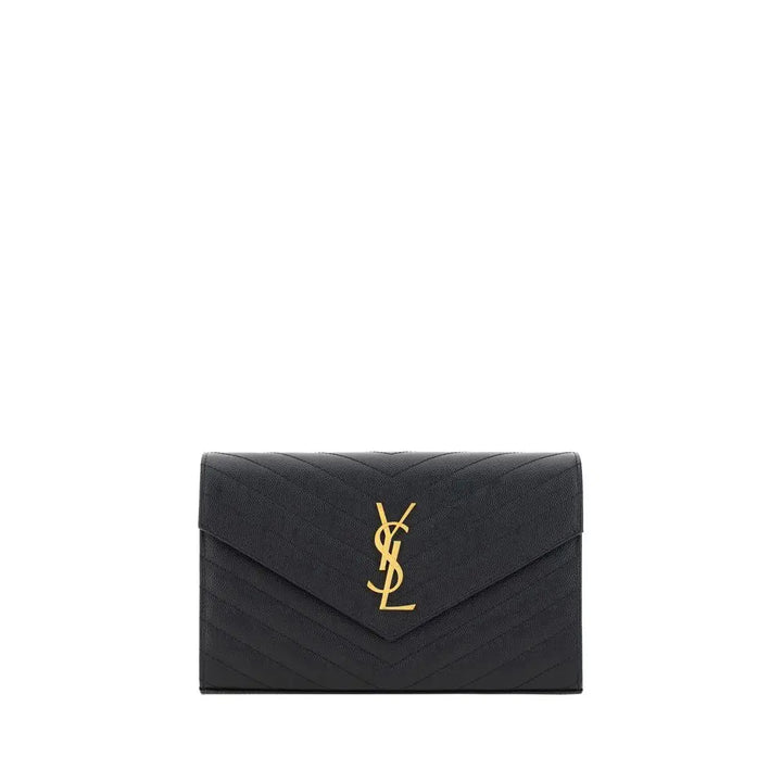 Black Calf Leather Bos Taurus Shoulder Bag Saint Laurent