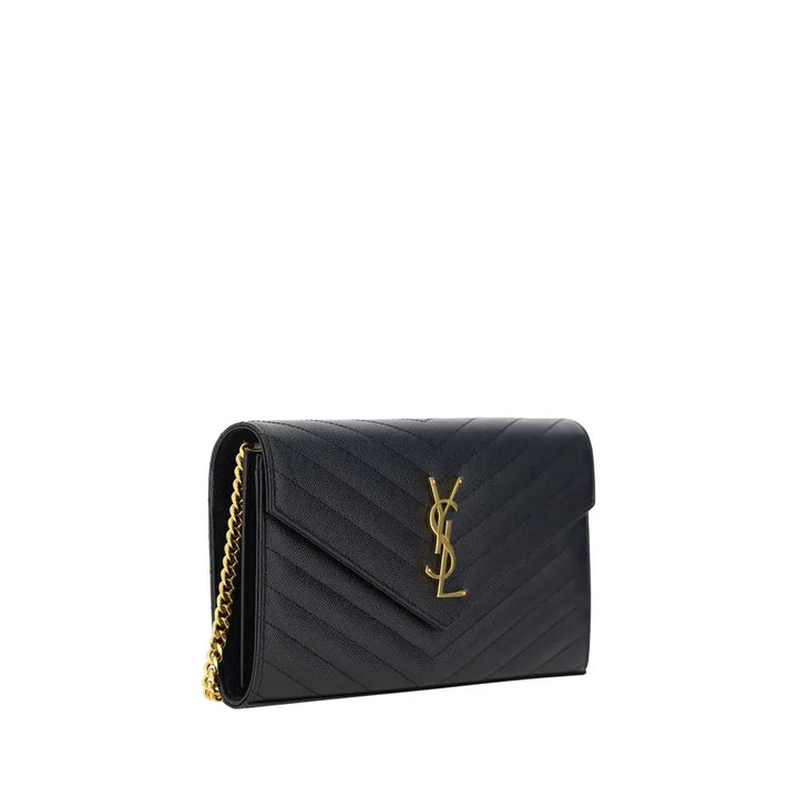 Black Calf Leather Bos Taurus Shoulder Bag Saint Laurent