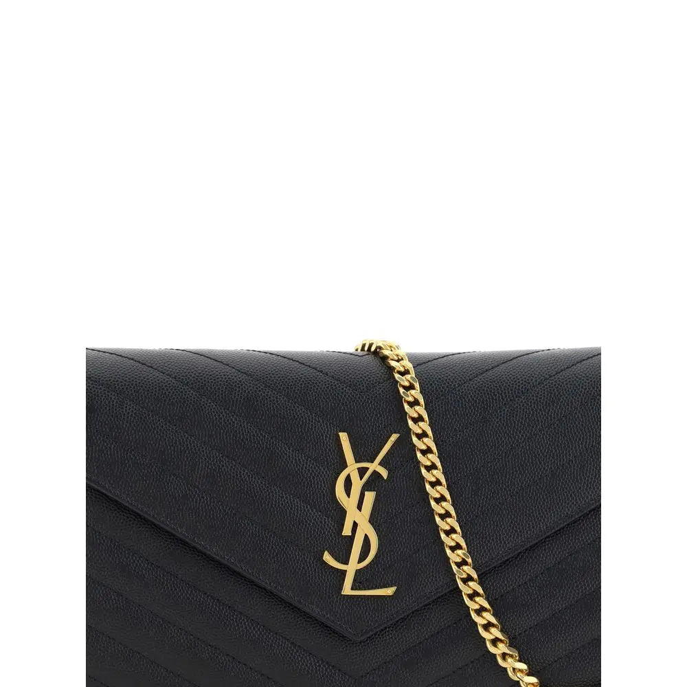 Black Calf Leather Bos Taurus Shoulder Bag Saint Laurent