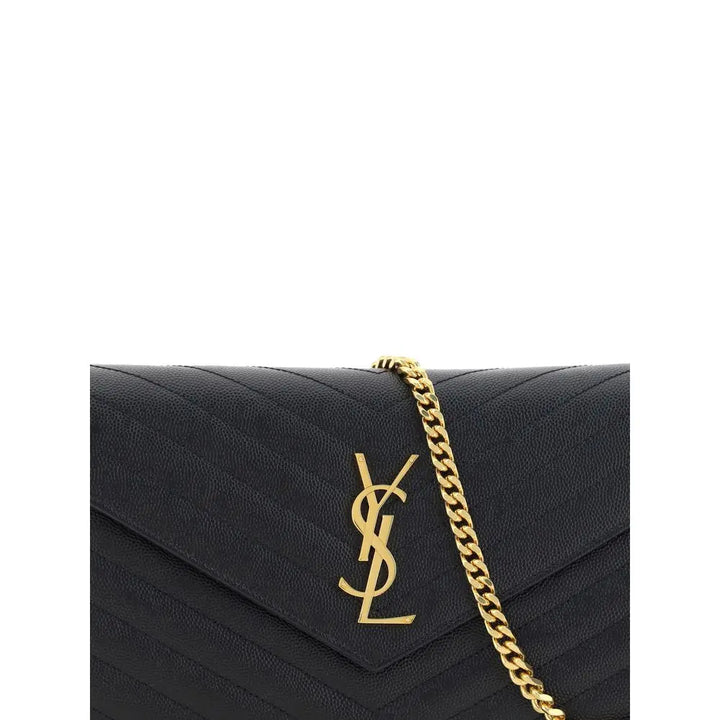 Black Calf Leather Bos Taurus Shoulder Bag Saint Laurent