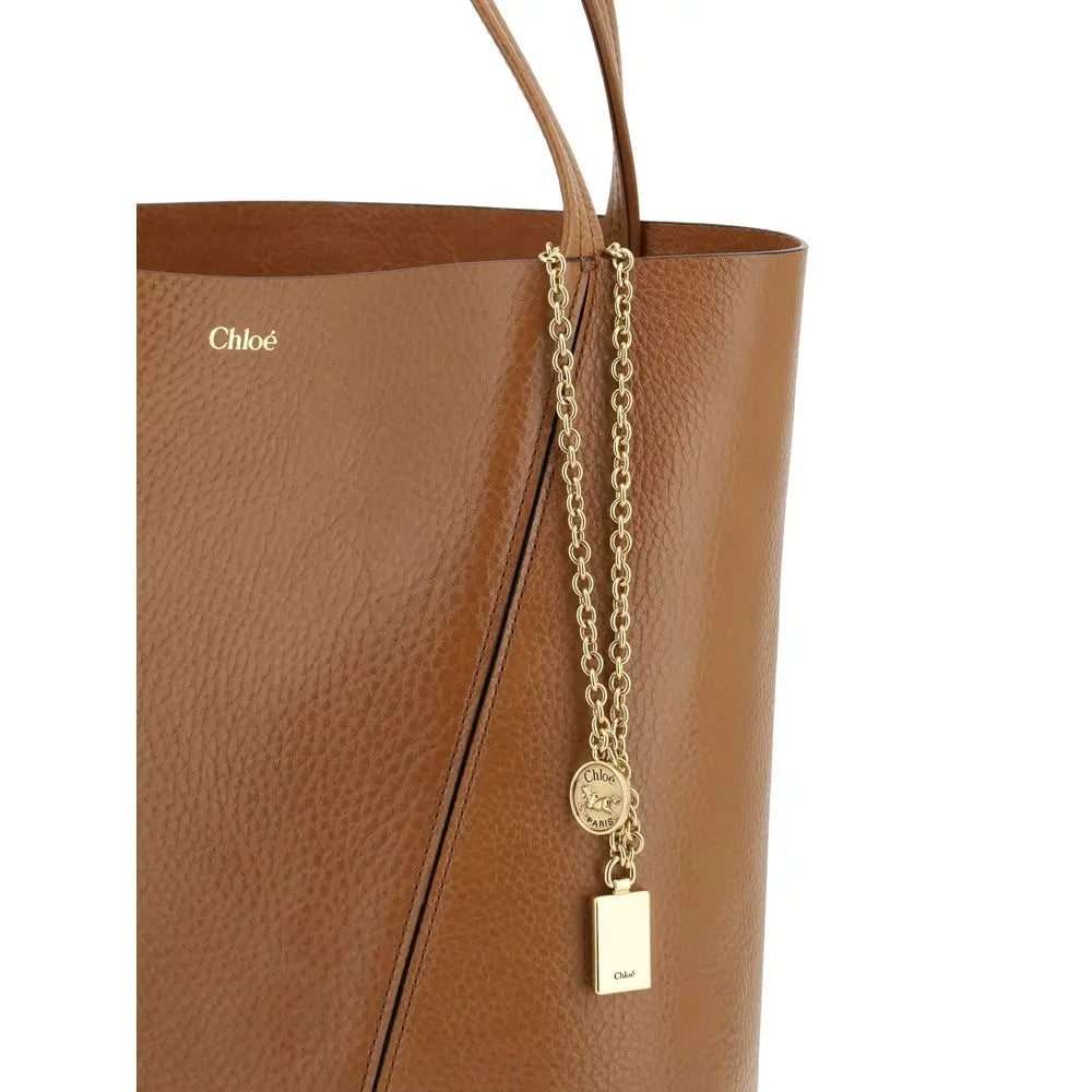 Brown Calf Leather Bos Taurus Shoulder Bag Chloé