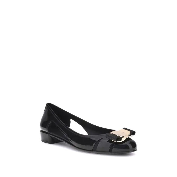 Black Pvc Ballet Flats Ferragamo