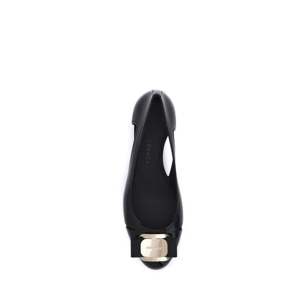 Black Pvc Ballet Flats Ferragamo