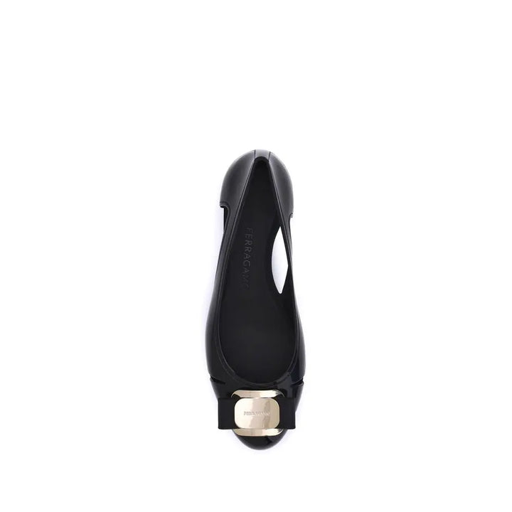 Black Pvc Ballet Flats Ferragamo